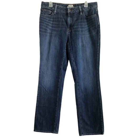 L.L.Bean Womens 12Reg Favorite Fit Denim Blue Jeans - Picture 1 of 10